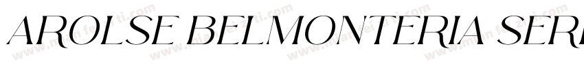 Arolse Belmonteria Serif字体转换